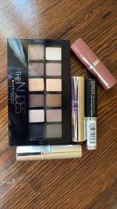 lot 163 image: Maybelline The Nudes Eyeshadow Palette with Cosmetics Lot