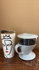 lot 164 image: 2-Piece Coffee Maker Set with Travel Mug and Drip Brewer 360mL