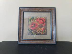 lot 1017 image: 23 12inches by 23 12 inches Floral Print