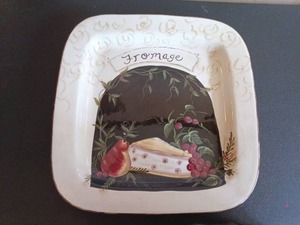 lot 1024 image: 16 inches by 16 inches Cheese Tray Platter