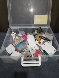 lot 2406 image: Craft Supplies Lot Storage Container Beads Wire Findings Assortment