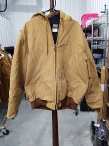 lot 2432 image: Carhartt Hooded Jacket Tan 2XL
