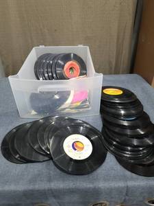 lot 2491 image: Lot of 45 RPM Vinyl Records Multiple Artists Including Prince Herbie Hancock