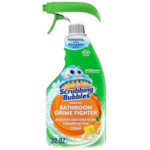 lot 2531 image: Scrubbing Bubbles Bathroom Cleaner Disinfectant Spray Grime Fighter - Citrus - 32 fl oz Shower, Toilet, Countertops, Bath Tub