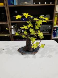 lot 2570 image: Decorative Tree Figurine with Yellow Leaf Branches