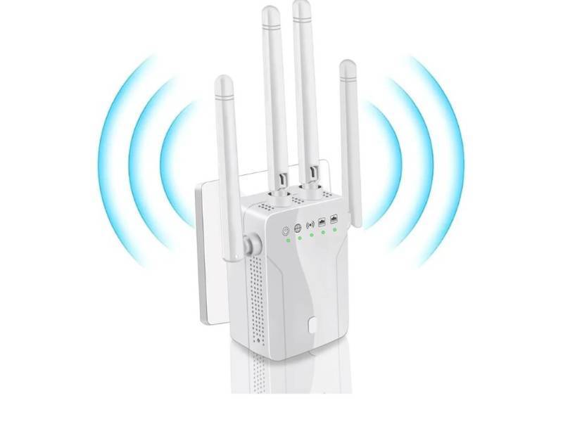lot 37909 image: WiFi Extender Signal Booster for Home Internet Repeater Range Covers Up to 8470 Sq.ft and 45 Devices - Retail $10