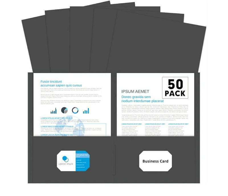 lot 37978 image: Two Pocket Folders, PANDRI 50 Pack 2 Pocket Folders, Letter Size Paper File Folder for School Office Home Business - Retail $22