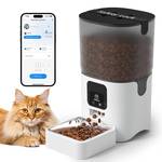 Smart Automatic Cat Feeders Pet Feeder : WiFi Pet Feeder with APP Control for Remote Feeding, Detachable for Easy Clean, Stainless Steel Bowl,1-10 Meals Per Day for Dog (6L/25Cup). USED and CRACKED. - Retail: $43