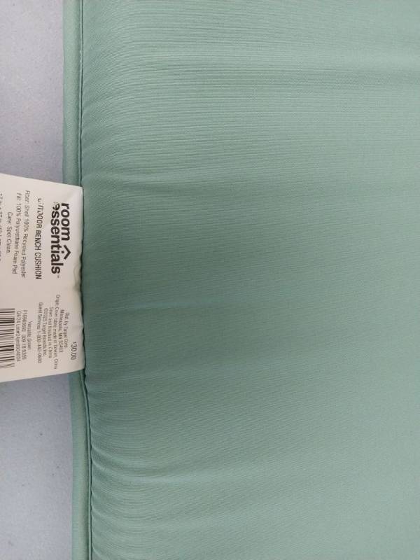 lot 18756 image: Room Essentials Mint Green Bench Cushion