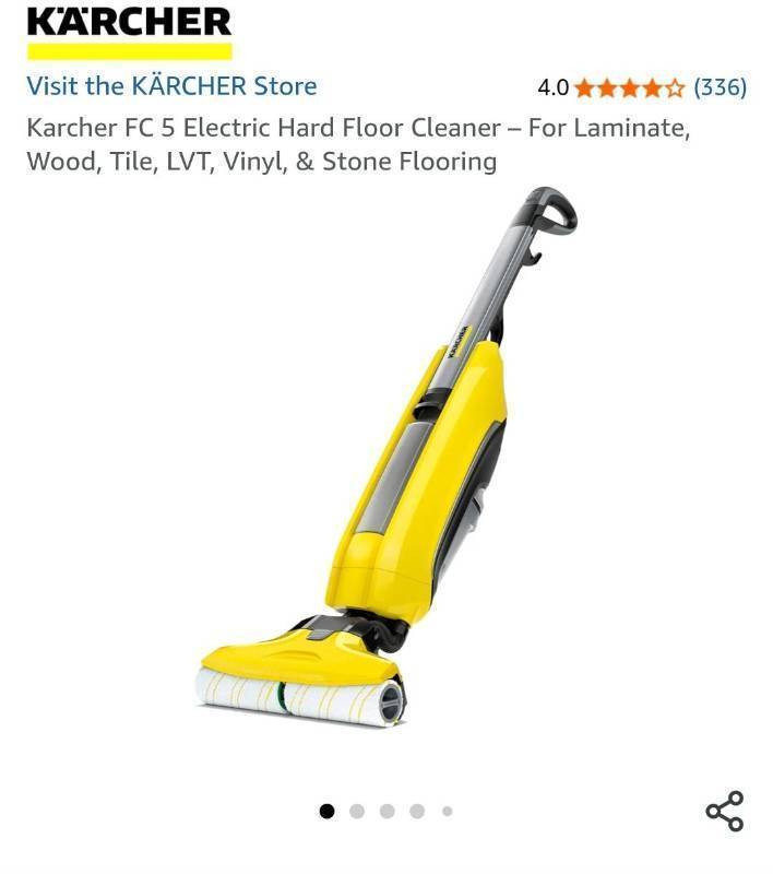 lot 10699 image: K�rcher FC 5 Electric Hard Floor Cleaner Corded, broken handle  - Retail $275