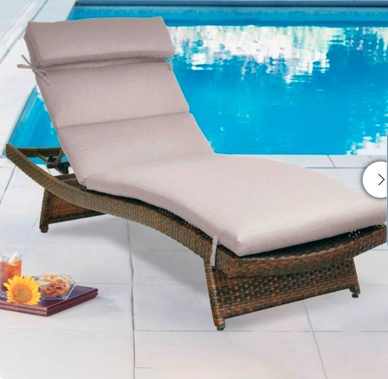 lot 20674 image: Outdoor Chaise Lounge Replacement Cushion,  - Retail $92