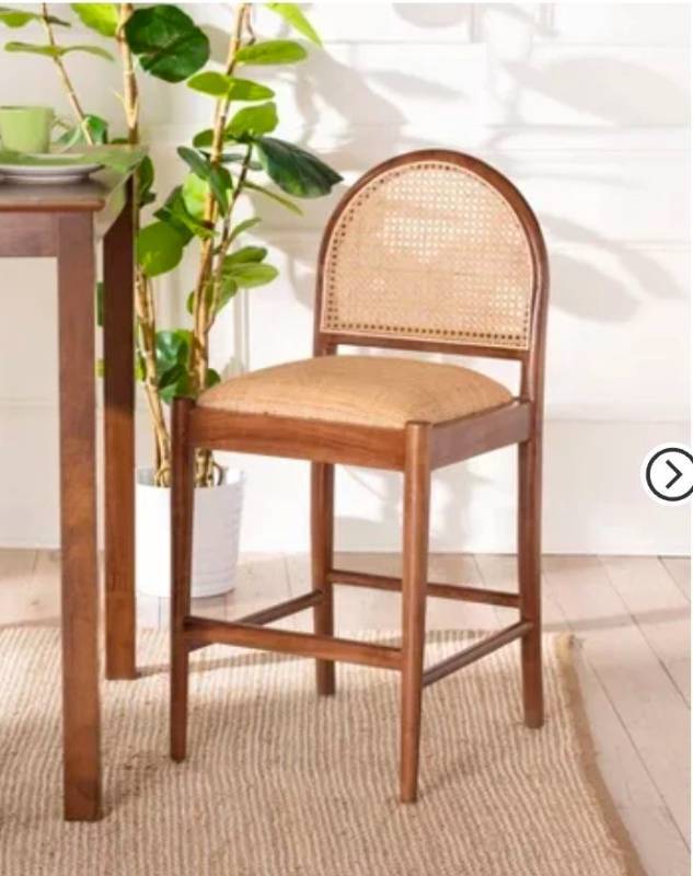 lot 20114 image: Cane Back Counter Height Bar Stool - Retail $85