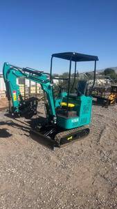 lot 307 image: H13R Mini Excavator with Cab and Hydraulic Arm