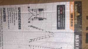 lot 787 image: Landhonor Specifications 16.5ft Telescoping Ladder tl638