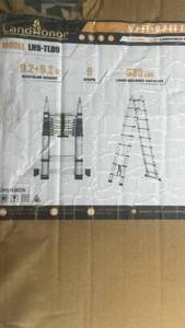 lot 790 image: LandHonor 9.2 ft9.2 ft Telescoping Ladder 330 lbs Load Capacity UHR-TL09