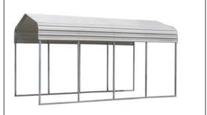 lot 264 image: 11FT x 20FT Steel Carport K1119 9FT Ridge 94 Side-Wall Height