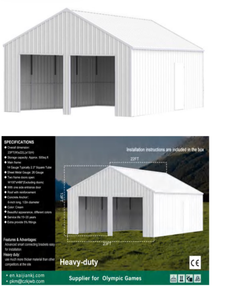 lot 290 image: 23ft x 22ft x 13ft Double Garage Metal Shed Storage 500 sq ft