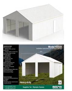 lot 294 image: 33FT x 25FT Double Garage Steel Barn K3325 850 sq ft