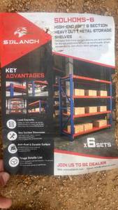 lot 451 image: HDMS6 Heavy-Duty 6-Section Metal Industrial Storage Unit 40 ft