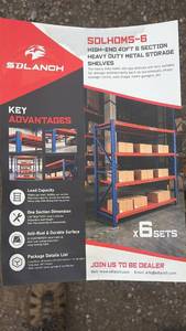 lot 358 image: HDMS6 Heavy-Duty 6-Section Metal Industrial Storage Unit 40 ft