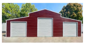 lot 218 image: Metal Storage Shed 42 ft x 30 ft x 13 ft High with Rolling Doors