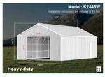 46x25 Heavy Duty Metal Garage Building Kit Model K2545W