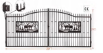 Heavy Duty Metal Driveway Gate with Deer Motif Design