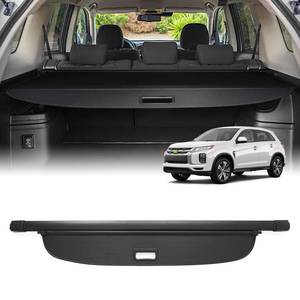 lot 17328 image: Powerty Retractable Cargo Cover for 2013-2021 Mitsubishi Outlander 2.0 Displacement (Manual Tailgate), Carbon Fiber Trunk Cover Privacy Screen for Outlander Accessories (Not for Electric Liftgate) - Retail $66