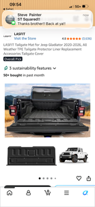 lot 17337 image: LASFIT Tailgate Mat for Jeep Gladiator 2020-2026 - Retail $45