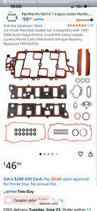 lot 17338 image: 3.8 Intake Manifold Gasket Set for GM Vehicles - Retail $47