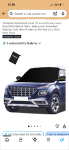 lot 17350 image: Tevlaphee Windshield Cover for Ice and Snow - Retail $28