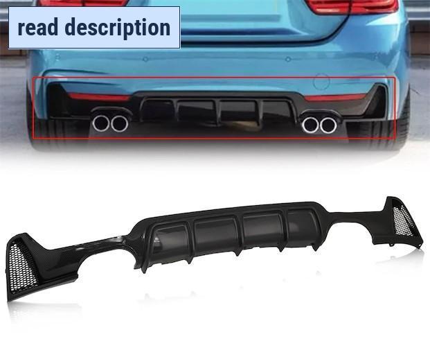 lot 391717 image: Rear Diffuser Lip Carbon Fiber Fit 2014-2020 BMW F32 F33 F36 428i 435i M Sport
