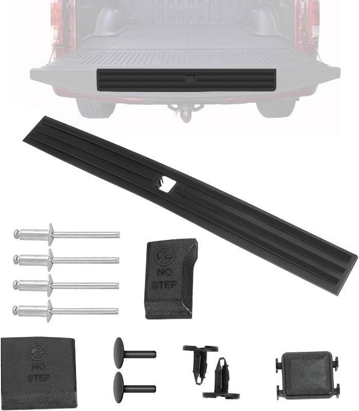 lot 171394 image: KARPAL Tailgate Molding Trim Compatible with Ford F150 2015-2020, Flexible Flex Step Cap Top Trim Protector Cover wRelease Button, Replaces FL3Z9940602B FO1904135