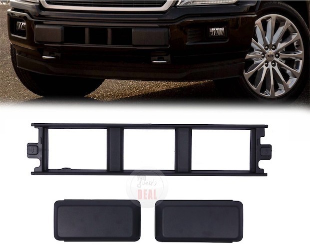 lot 371336 image: For 2018-2020 Ford F150 Front Bumper Cover Lower Grille Trim Panel Black Plastic