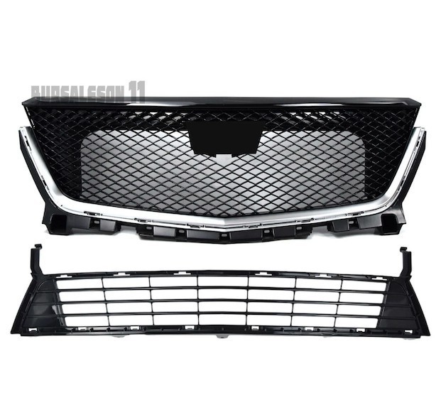 lot 371349 image: Retails for $300 Cadillac XT4 2019-2023 Piano Black ABS Front Bumper Upper Grille Cover Trim