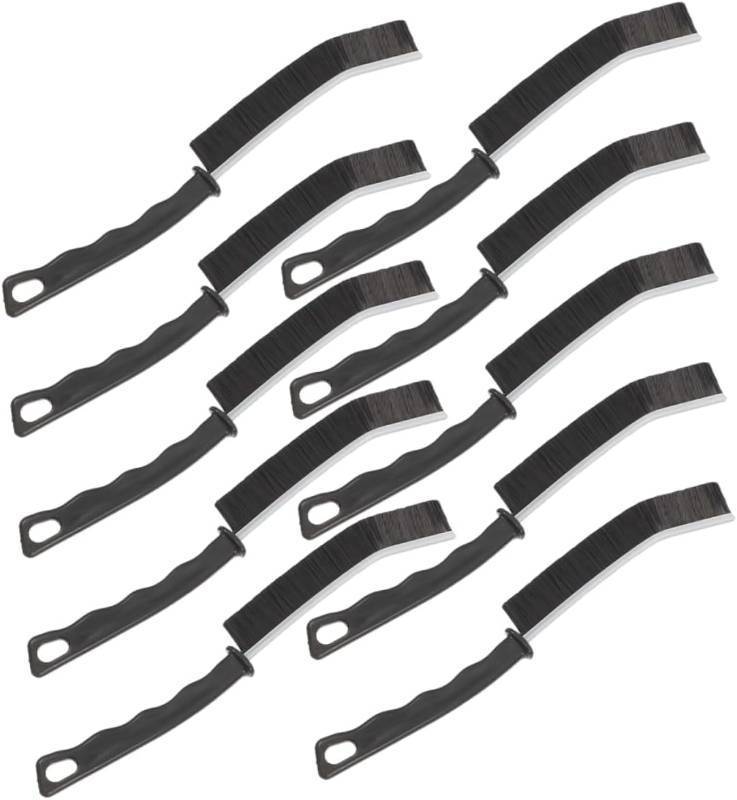 lot 201465 image: Cabilock 10pcs Multifunctional Crevice Cleaning Brush Set Hard Bristle Bathroom and Kitchen Gap Scrub Brush for Tiles Windows and Household Surfaces