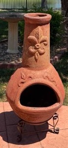lot 921 image: Chiminea approximately 36 in tall on stand