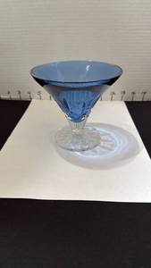 lot 1014 image: Waterford crystal Lismore sapphire blue footed bowl