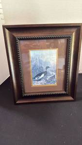 lot 1055 image: Framed duck print 14x12