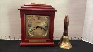 lot 1068 image: Wooden Clock and Bell