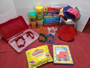 lot 1217 image: Childrens Toy Lot Play-Doh Games Books Containers Cutters