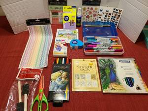 lot 1224 image: Art and scrapbooking supplies and stickers