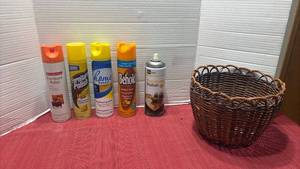 lot 1244 image: Furniture Polish and Basket