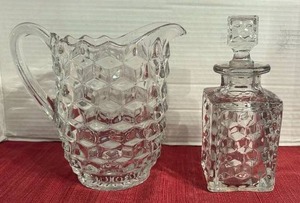 lot 2009 image: American Fostoria Pitcher and Decanter