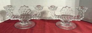 lot 2011 image: American Fostoria Candle Holders