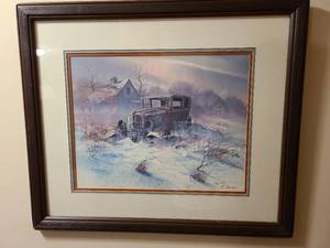 lot 2034 image: Framed wall decor, signed and numbered 3450