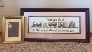 lot 2119 image: Framed Print 11x21in and Small Picture Frame