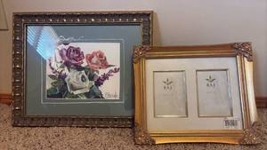 lot 2120 image: Framed Print 14x16in and Picture Frame