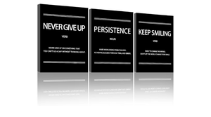 lot 63259 image: Halioyo Motivational Wall Decor 3 Pieces Inspirational Canvas Wall Art, Positive Quotes Posters Wall Decor for Office Bedroom Living Room Dorm Classroom, 12 x 16 inch - Retail $0