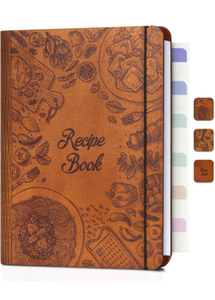 lot 63288 image: Woodcover Blank Recipe Book to Write in Your Own Recipes, Recipe Binder for Handwritten Recipes, Thoughtful Blank Recipe Book, Recipe Journal Gift, Cook Books Blank, Recipe Holders, Spaghetti Version - Retail $0